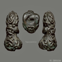 พระปิดตาหลวงพ่อทับ วัดทอง เนื้อสัมฤทธิ์เงิน