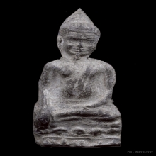 พระหูยานกรุวัดราชบูรณะ พิมพ์บัว2ชั้น เนื้อชินเงิน