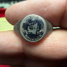 แหวนเงินลงถมหลวงงพ่อเดิม วัดหนองโพ 