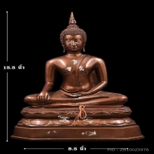 พระบูชาหลวงพ่อสุโขทัย9นิ้ว วัดท่าเกษม ก้นฝังแผ่นยันต์สภาพสวย