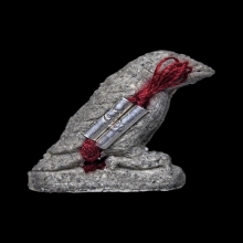 นกสาริกา เนื้อผงพราย ฝังตะกรุดสาริกาเงินคู่ หลวงพ่อชำนาญ 