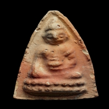 พระพุทโธน้อย พิมพ์เล็ก หน้าตุ๊กตา เนื้อดิน ขอบข้างล้น  2494