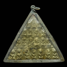 พระแผง 21 องค์ กรุวัดราชบูรณะ ชินเงินปรอทขาว เลี่ยมเงินเก่า