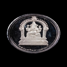 พระพิฆเนศ เนื้อเงินขัดเงา งานคเนศจตุรถี วัดแขกสีลม ปี 2555