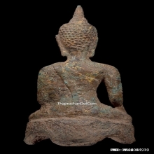 พระพุทธรูปนั่งปางมารวิชัย สมัยอยุธยา (สามขา) เนื้อสำริด