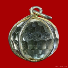 แก้วสารพัดนึก ยุคต้น หลวงพ่อฤาษีลิงดำ เลี่ยมกะไหล่ทองเดิม