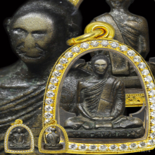 พระรูปหล่อหลวงพ่อเดิม วัดหนองหลวง รุ่นแรก พิมพ์ฐานเตี้ย 2470