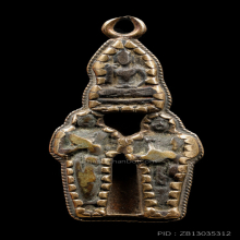 พระเรียกลาภหลวงพ่อแฉ่ง วัดบางพัง (เนื้อเงิน+เลี่ยมทองคำเก่า)