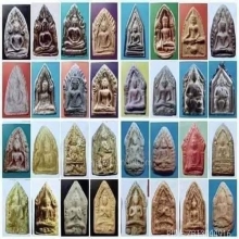 พระขุนแผนหลวงพ่อกวยเนื้อชินตะกั่วหลังยันต์ยุคต้น