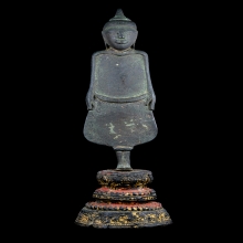 พระบูชาประทับยืนปางเปิดโลก ทิ้งดิ่ง เนื้อสำริด นครศรีธรรมราช