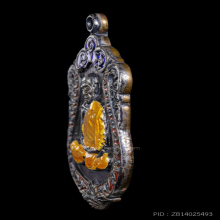 เหรียญเสมา 8 รอบ หลวงปู่ทิม นวโลหะ หน้ากากเงิน ลงยา 3 สี