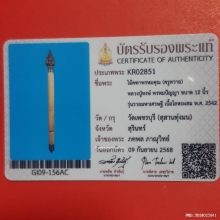 คฑาพรหมคุณ(ครูหวาย)หลวงปู่หงษ์ ปี42 รุ่นแรกหายาก+บัตรเซอร์