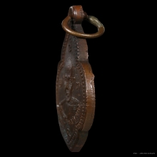 เหรียญมั่น-เสาร์ ยันต์แปด เนื้อทองแดง สวยเดิมๆ