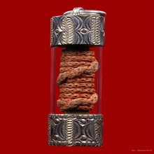 ตะกรุดวายุ(ตะกรุดลม) แผ่นเงินลงจารหุ้มใบลาน หลวงปู่หงษ์ 