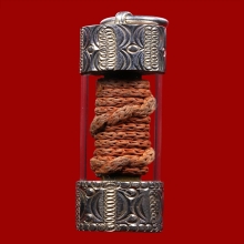 ตะกรุดวายุ(ตะกรุดลม) แผ่นเงินลงจารหุ้มใบลาน หลวงปู่หงษ์ 