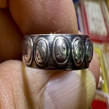 แหวนมงคล๙ วัดราชบพิตร เนื้อเงิน 2513 วงใหญ่เดิมๆ