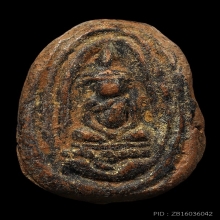 พระกรุวัดจุฬามณี พิมพ์หน้าฤาษีหลังนาง เนื้อดินลงรักปิดทอง