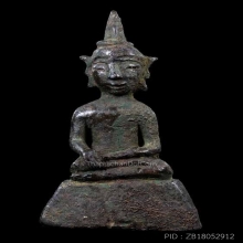 พระบูชาเนื้อโลหะเก่า ศิลปะโบราณ หน้าตัก 1 นิ้ว สูง 3 นิ้ว 