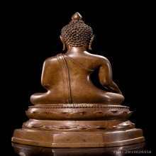 พระพุทธรูปรัชกาล เกศบัวตูม เนื้อแดงหล่อหนา บัวเด้ง