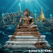 พระพุทธรูปรัชกาล เกศบัวตูม เนื้อแดงหล่อหนา บัวเด้ง