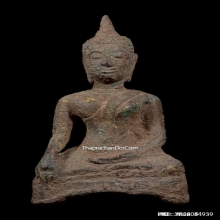 พระพุทธรูปนั่งปางมารวิชัย สมัยอยุธยา (สามขา) เนื้อสำริด