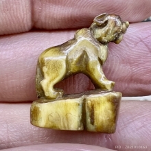 เสือปู่ยิ้ม เขี้ยวหมูตันลงจารย์ ยุดเก่ามาก เข้มจัดหายากสุดๆ