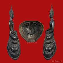 พระบูชาภ.ป.ร. วัดบวรนิเวศวิหาร ปี 2508 เนื้อทองเหลืองรมดำ