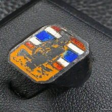 แหวนเงินลงยา ลายธงชาติ หลวงพ่อเดิม