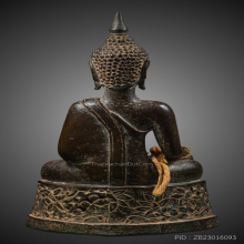 พระบูชาเชียงแสนสิงห์สาม ฐานฉลุลายดอกไม้ เขียวๆครับ สวยแชมป์