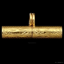 ตะกรุดนารายณ์แปลงรูป อ.นอง วัดทรายขาว เนื้อทองคำ ปี 2535