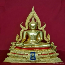 พระบูชาหลวงพ่อพระพุทธชินราช ภปร 9 นิ้ว กะไหล่ทอง