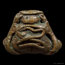 พระปิดตานครศรีธรรมราช เนื้อทิงแดงเถื่อน พิมพ์ถุงเงิน-ถุงทอง