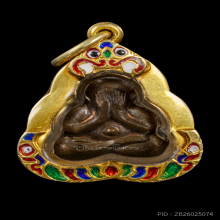 ปิดตาหลังรูปเหมือนหลวงปู่ทิม วัดละหารไร่ สะดือขีด นิยมสุด 