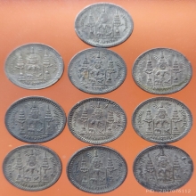 เหรียญเฟื้องหนึ่ง ร. 5 เนื้อเงิน สภาพสวยฟันเฟืองขอบเหรียญลึก