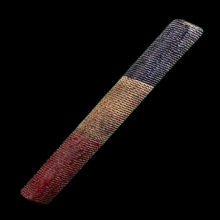 ตะกรุดโทนหลวงพ่อทบ วัดชนแดน เนื้อทองแดง ถักเชือก ลายธงชาติ