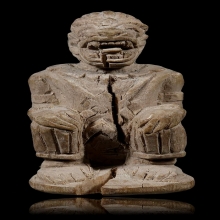 หนุมานหลวงพ่อสุ่น เนื้อไม้แกะ หน้าโขน