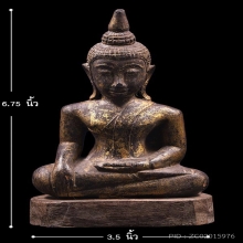 พระบูชา3นิ้ว สมัยสุโขทัย เนื้อไม้2ถอดปิดทองเก่า สภาพสวยหายาก