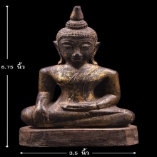 พระบูชา3นิ้ว สมัยสุโขทัย เนื้อไม้2ถอดปิดทองเก่า สภาพสวยหายาก