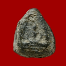 พระพิจิตรเม็ดข้าวเม่า ชินเงิน พิมพ์แขนกลมเกตุโค้ง หลังลายผ้า