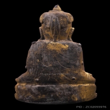 พระบัวเข็ม3นิ้ว เนื้อไม้ลงรักปิดทอง ศิลปพม่า เก่าจัดชัดเจน