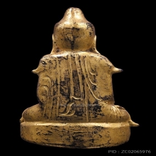 พระบัวเข็ม2.5นิ้ว เนื้อไม้ลงรักปิดทอง ศิลปพม่า เก่าจัดชัดเจน