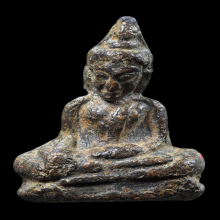 พระท่ากระดาน กรุศรีสวัสดิ์ เนื้อตะกั่วสนิมแดง พิมพ์ใหญ่