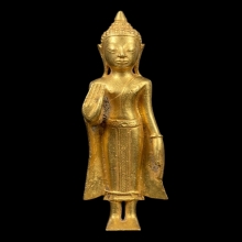 พระบูชาศิลปะนครศรีธรรมราช ปางห้ามญาติ เนื้อทองคำ