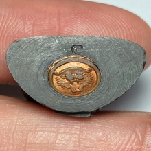 หล่อรุ่นเเรกหลวงพ่อมุม วัดนาสัก จ.ชุมพร ปี 2519 เนื้อนวะโลหะ