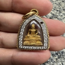 รูปหล่อเนื้อทองคำหลวงพ่อวัดไร่ขิง