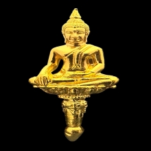 #พระทองคำ.. พระยอดธงมหาราช  หลวงปู่แผ้ว ปวโร รุ่น 1