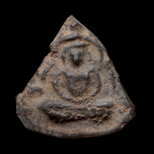 พระสังกัจจายน์ พิมพ์เล็ก เนื้อชินเงิน กรุน้ำมนต์ จ.สุโขทัย