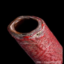 ตะกรุดโทนหลวงพ่อทบ วัดชนแดน เนื้อทองแดง ถักเชือก ลายธงชาติ