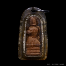 นางกวักไม้แกะ เลี่ยมเก่า