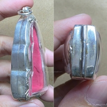 ตลับเงิน ใส่พระหูยาน งานมือ